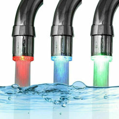 LED Temperature Sensitive 7 Color Light Faucet For Kitchen Bathroom Glow Water Saving Faucet Aerator Tap Nozzle Shower Accessory