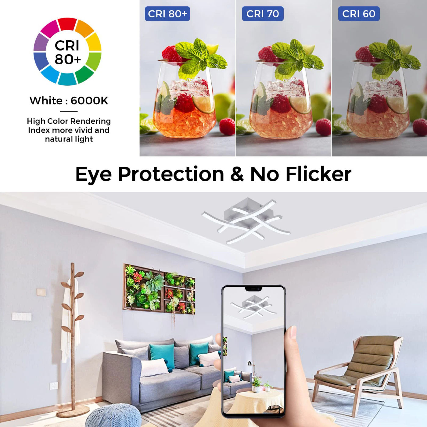 Description Picture 5 of item24W Modern Led Ceiling Lights Led Chandelier Ceiling Lighting AC90-260V Ceiling Lamp For Room Living Room Decoration