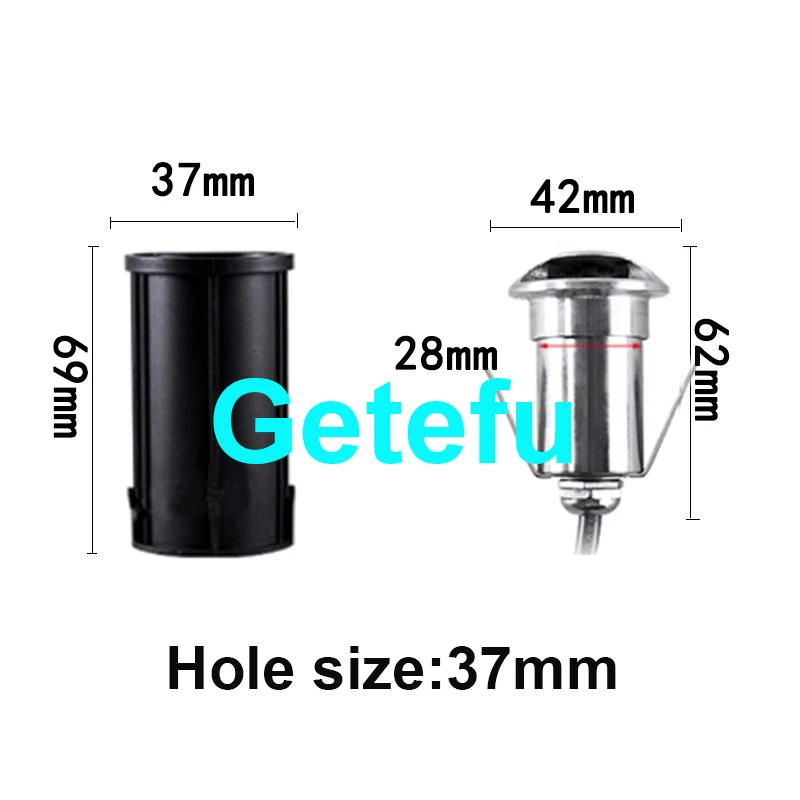 Description Picture 3 of item4PCS  3W5W LED buried IP67 DC12V Outdoor Recessed Deck Light 1/2/4 side view Underground Lamp Sidewalk Lighting  AC110V 220V