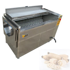 Automatic Brush Roller Root Vegetable Washer Peeler Potato Taro Carrot Radish Ginger Washing and Peeling Machine