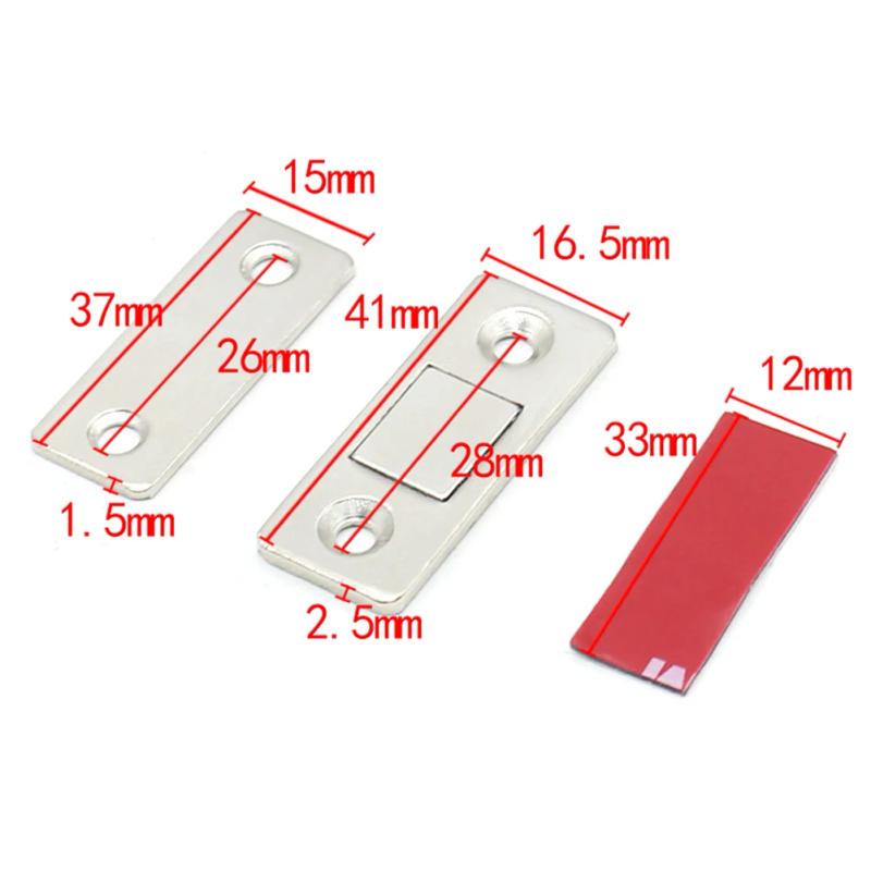 Description Picture 5 of itemMagnetic Door Catch Cabinet Magnetic Catch Adhesive Drawer Magnet Catch Ultra Thin Cabinet Door Magnetic Catch Drawer Closures