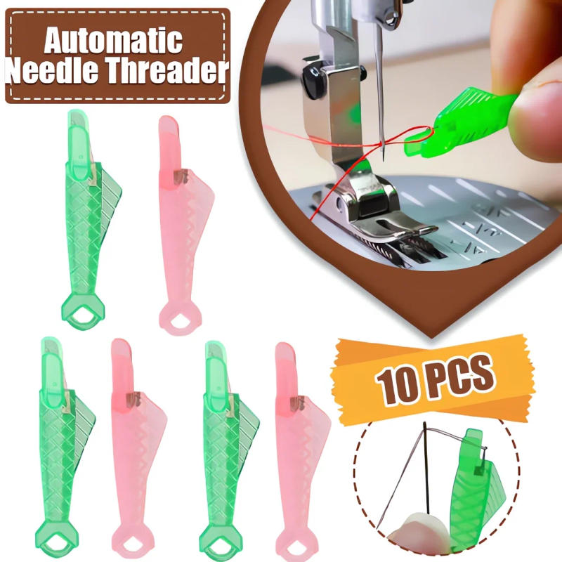 Description Picture 2 of item10pcs Plastic Threading Machine, Sewing Machine Needle, Quick Lead Machine, Clothing Sewing Accessories (Small Fish Shape)