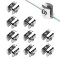 Glass Mounting Brackets 10 Pieces Rustproof Glass Bracket Support Clamp Clip Rustproof Glass Shelf Bracket Clamp Holder For