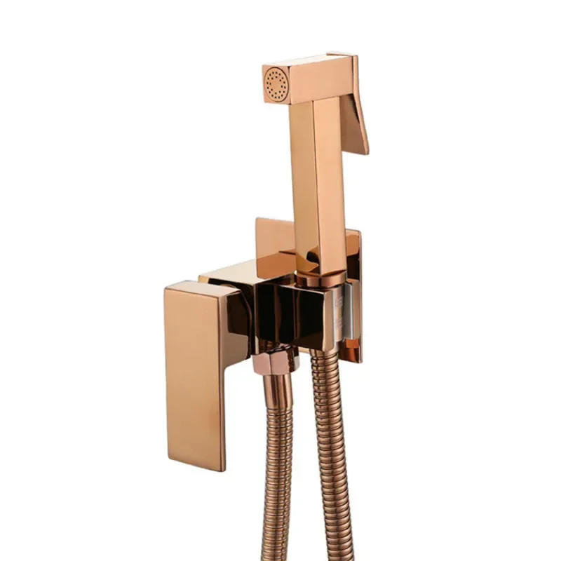 Description Picture 3 of itemWall Mounted Toilet bidet sprayer set Brass Hot and Cold Bidets faucet Bathroom sprayer shower bidet High Pressure gun