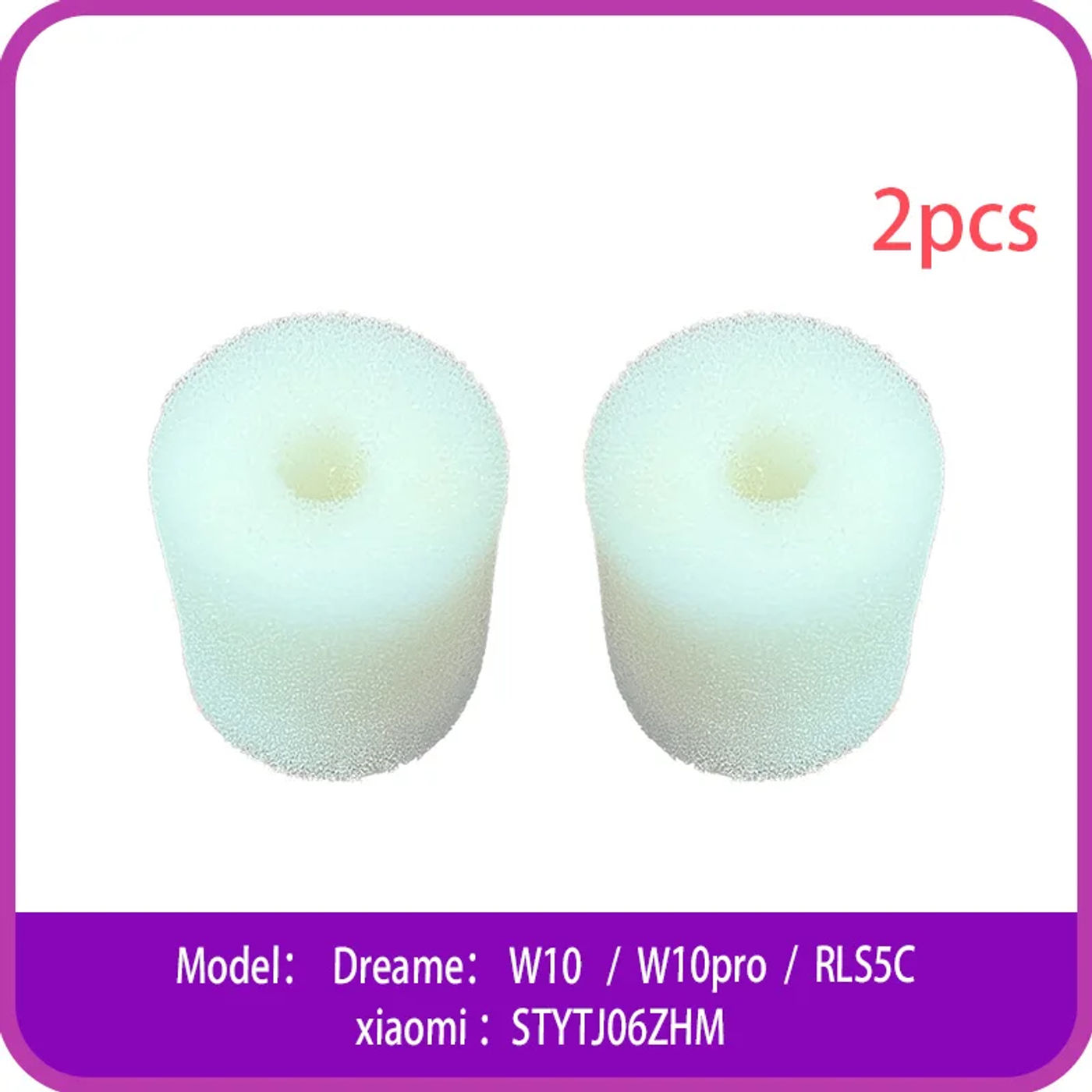 Description Picture 2 of itemFresh Water Tank Filter Sponge For Dreame W10/W10pro/RLS5C/Xiaomi STYTJ06ZHM Robot Vacuum Cleaner Cleanering Part