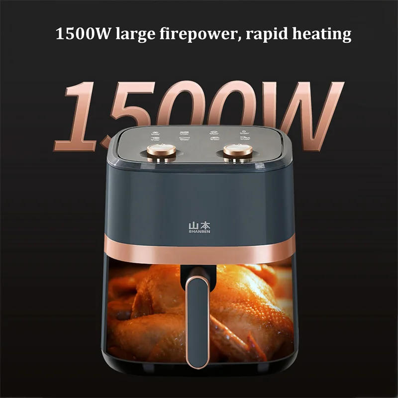 Description Picture 6 of item6L Large Capacity Air Fryer Without Oil Smart Multi-function Oven Electric Air Fryer Accessories Deep Fryer Kitchen Appliances