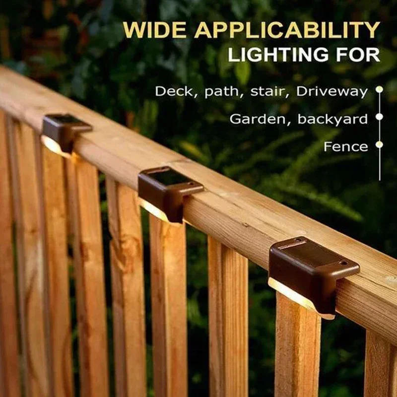 Description Picture 4 of itemSolar Deck Lights 12 Pack Outdoor Step Lights Waterproof Led Solar Lights for Railing Stairs Step Fence Yard Patio and Pathway