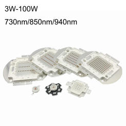 High Power LED Chip IR Infrared 850nm 940nm 730nm 3W 5W 10W 20W 50W 100W led Light Lamp Matrix 850 940 730 nm for Night Vision