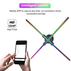 65/80/100CM 3D Fan WiFi Hologram Projector Holographic Image Projector Fan LED Hologrom Advertising Machine Advertising Light