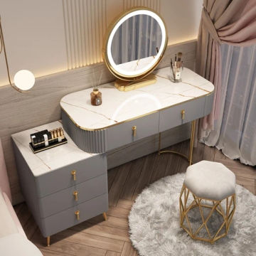 Dresser Stand Makeup Vanity Table White Women Girls Bedroom Makeup Table Drawers Storage Coiffeuse De Chambre Home Furniture