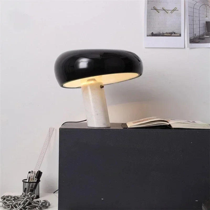 Description Picture 6 of itemMushroon Marble Table Lamp Kid Study LED Desk Light Household Bedside Living Bedroom Black Night Decorative Book Reading Light