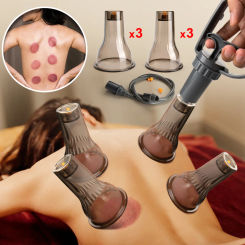 Gua Sha Vacuum Massage Jars Suction Cups Vacuum Cupping Glasses Anti Cellulite Fat Burner Cupping Therapy Set Ventosas Slimming