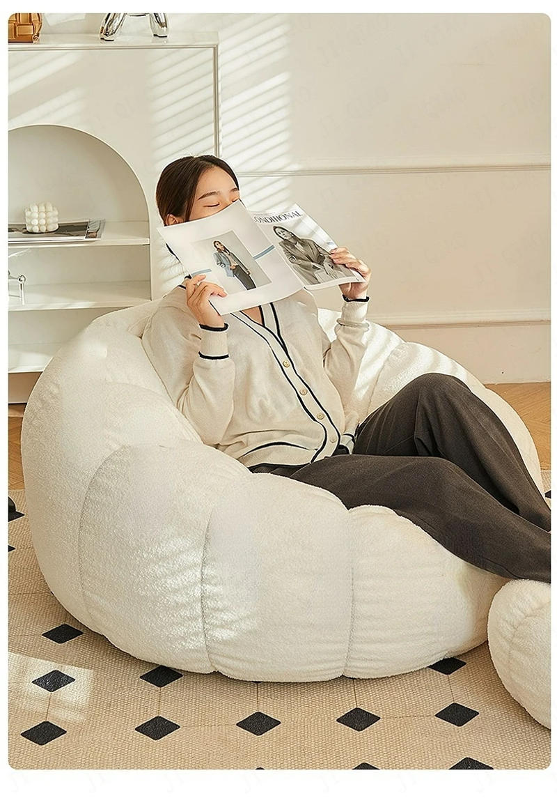 Description Picture 6 of itemLazy Sofa Sofa Chair balcony Leisure sleep Sofa living room sofas Modern easy chair small Sofa with Stool Bedroom Furniture