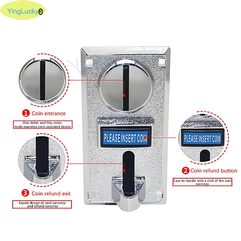 Description Picture 5 of itemMulti-value coin acceptor Electronic Vending Machine Multi Coin Acceptor Selection Mechanism Arcade Game Ticket Roll Down 616