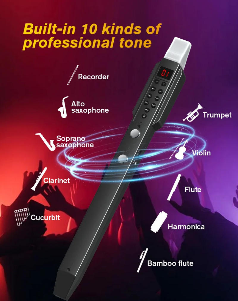 Description Picture 4 of itemElectronic Saxophone Cucurbit Flute Wind Instrument Suona Flute Electric Blowpipe