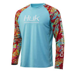 HUK Fishing Shirts Sun Protection Long Sleeve Performance Fishing Shirt Breathable Jersey Summer Outdoors UPF50 Fishing Clothing