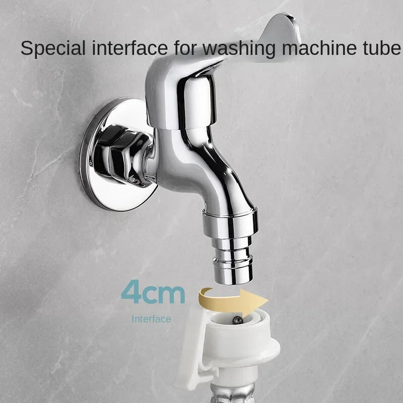 Description Picture 6 of itemWall Mounted Wash Machine Tap Mop Stainless Steel Faucet Outdoor Garden Faucet Rotatable faucet Led faucet light Faucet adapter