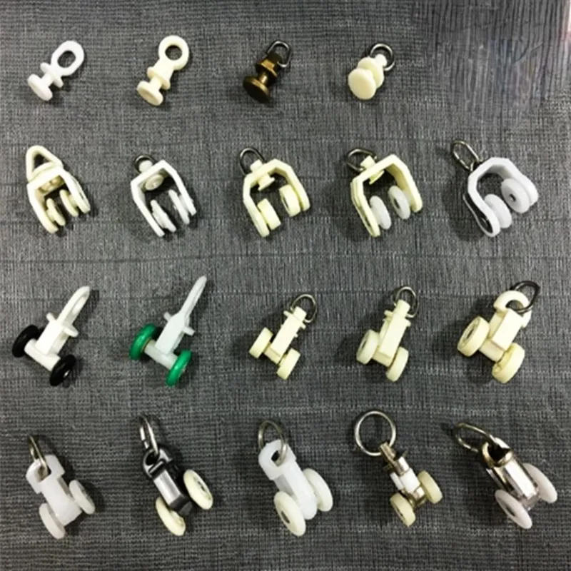 Description Picture 2 of item30pcs Curtain Hooks Curtain Track Pulley Nano Wheel Bathroom Door Curtains Sliding Roller Home Curtain Rod Hardware Accessories