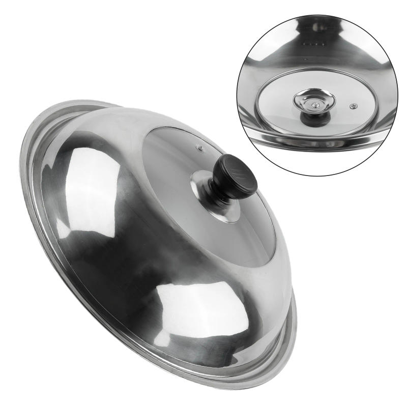 Description Picture 2 of item1pcs Wok Lid Pot Lid 28/30/32/34/36/38CM Kitchen Supplies Pot Lid Visible Combined Wok Cover Combined Vegetable Cover Brand New