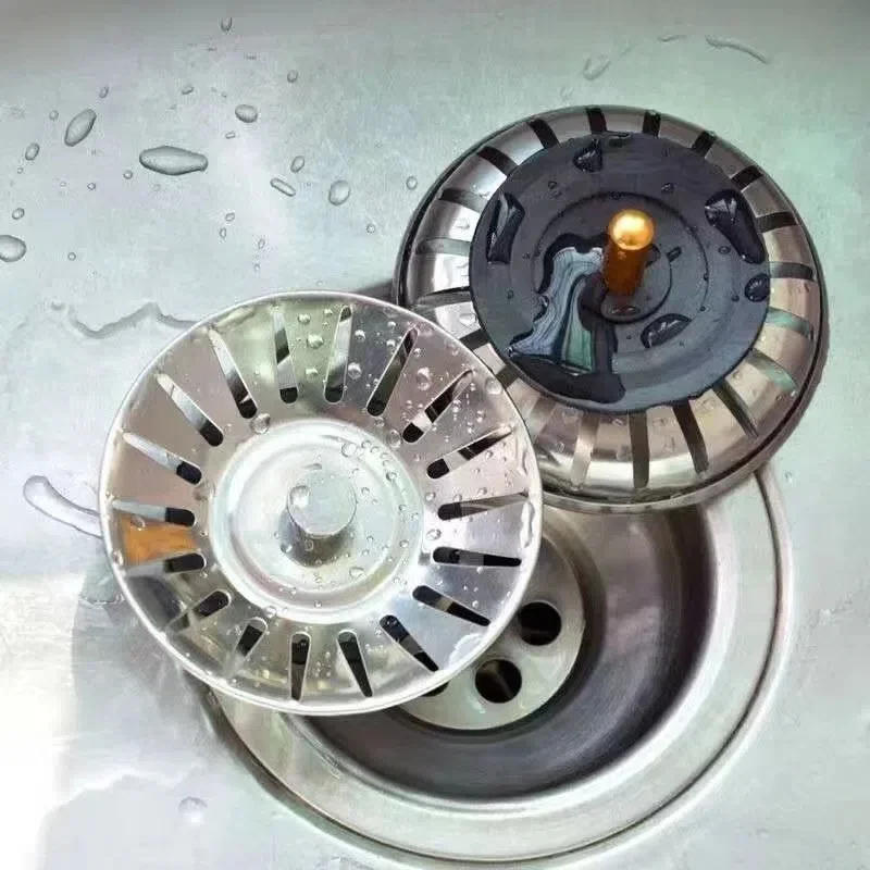 Description Picture 5 of itemKitchen Stainless Steel Sink Filter Hole Bathtub Hair Catcher Stopper Bathroom Sewer Drain Strainer Basin Sink Waste Filter Plug