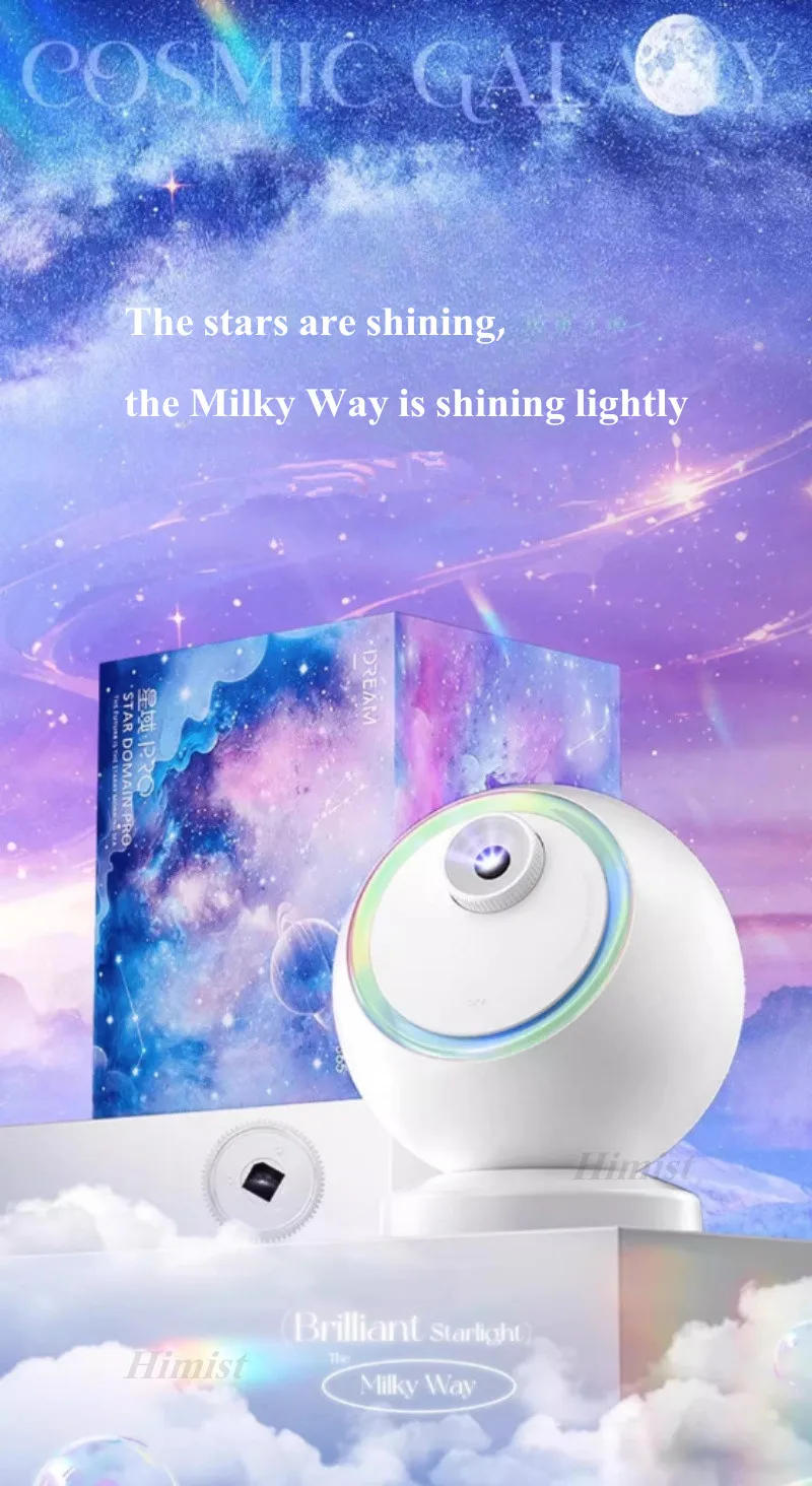 Description Picture 4 of item12 IN 1 Galaxy Star Projector with Bluetooth Speaker 360° Rotation Starry Sky Projector Night Light for Kid Gift Room Decor Lamp