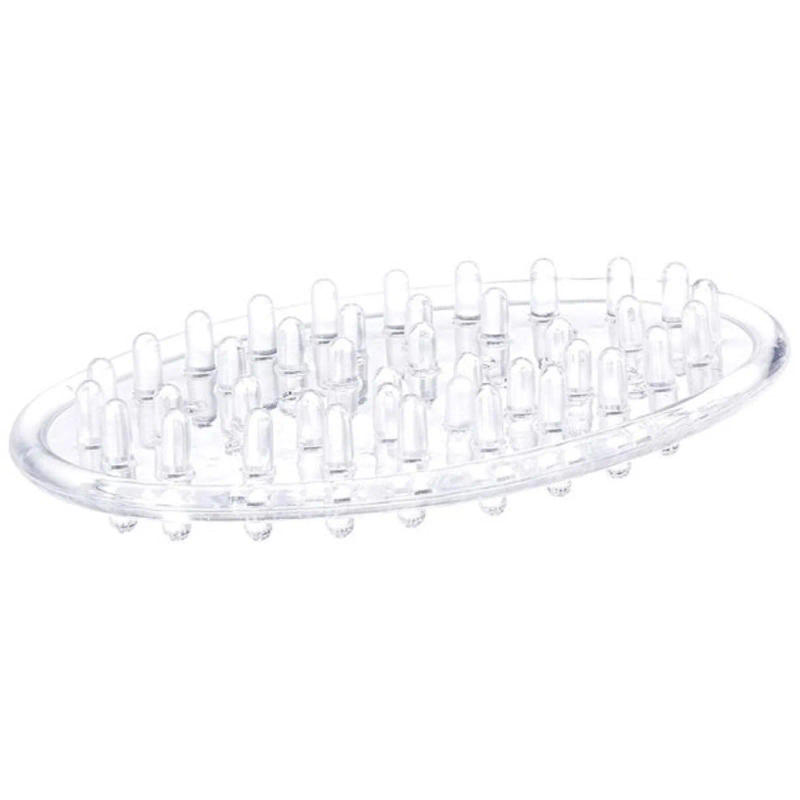 Description Picture 3 of itemPlastic Soap Holder Bar Holder Tray Clear Plastic Oval Bath Soap Rack For Bathroom Kitchen Holder Bathroom Accessory Soap Holder