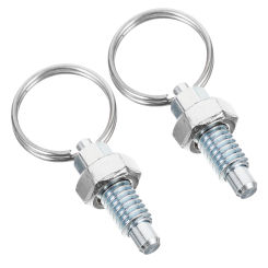 2 Pcs Plunger Pin Retractable Spring with Pull Telescopic Mechanical Accessories