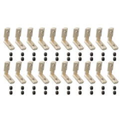 Slot Corner Rack T Joint Brackets Zinc Alloy 20pcs 25x25x9mm EU 2020 Nickel Plating Silver Corner Joints Practical