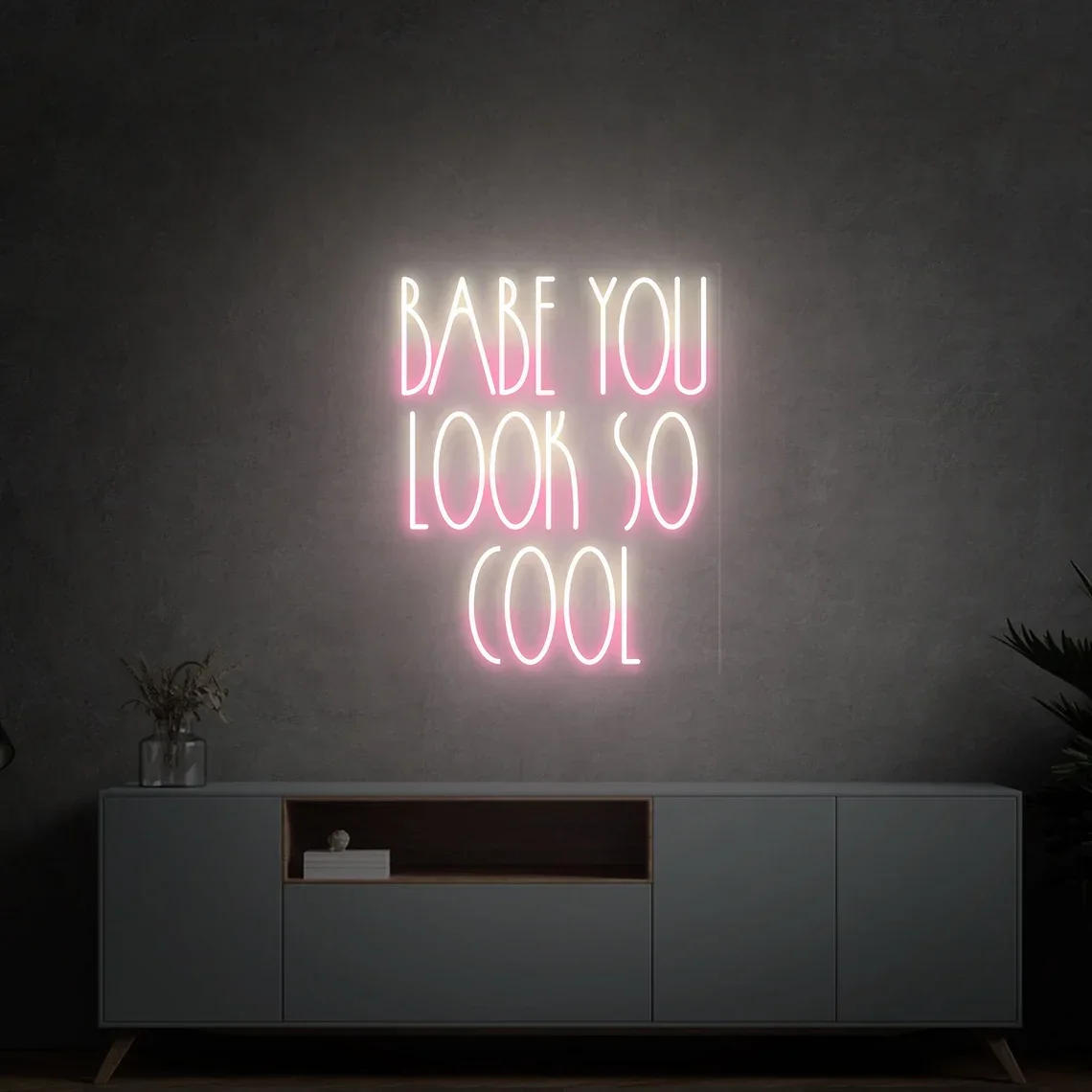 Description Picture 5 of itemBabe You Look So Cool Neon Sign Custom Neon Light Wedding Party Decor Led Sign For Bedroom Home Gym Salon Bar Wall Art Decor Neo