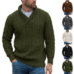 Autumn/Winter New Sweater Men Fashion Slim Fit Knitted Sweater Top Mens Wear