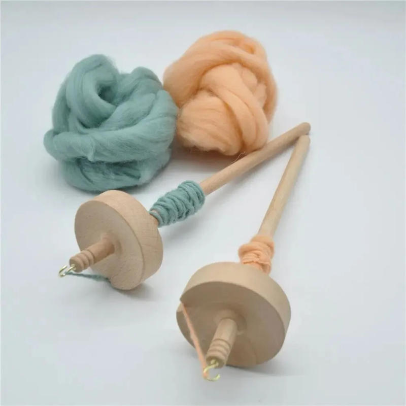 Description Picture 3 of itemSolid Wooden Whorl Yarn Spin Drop Spindle Top Handmade Wool Storage Beginners DIY Handmade Sewing Accessories Tool