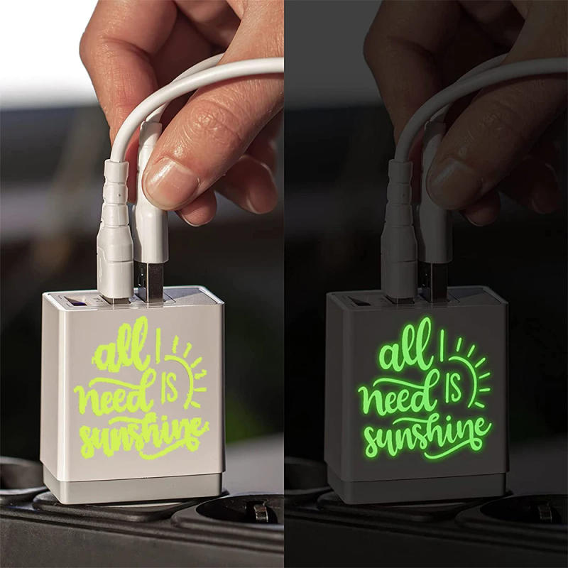 Description Picture 4 of item12in x 10in Luminous Self Adhesive Vinyl Glow in the Dark Sheet Film DIY Glass Cups Mugs Cars Home Window Decoration For Cut