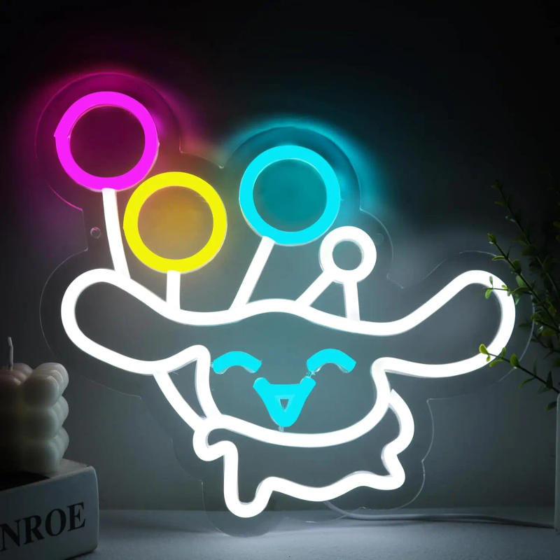 Description Picture 2 of itemCinnamoRoll Neon Sign Anime for Personalized Wall Decor Led Light Room Decor Japanese Neon Light Cinnamoroll Gift for Girls Boys