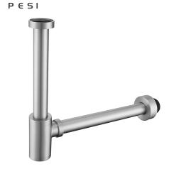 Brass Bottle Trap Bathroom Sink Vanity Basin Pipe Waste Drain Pipe Siphon Drainer Brushed Nicke P-Trap.