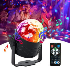 1Pcs Aalternating fFashing Light Stage Lamp with Remote Control EU Disco Ball Lamps for Home Room Parties Birthday Wedding Bar