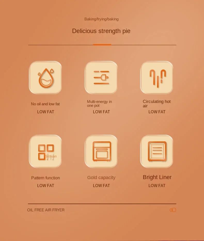 Description Picture 3 of item110V export small household appliances, large capacity oil-free electric oven, integrated visual