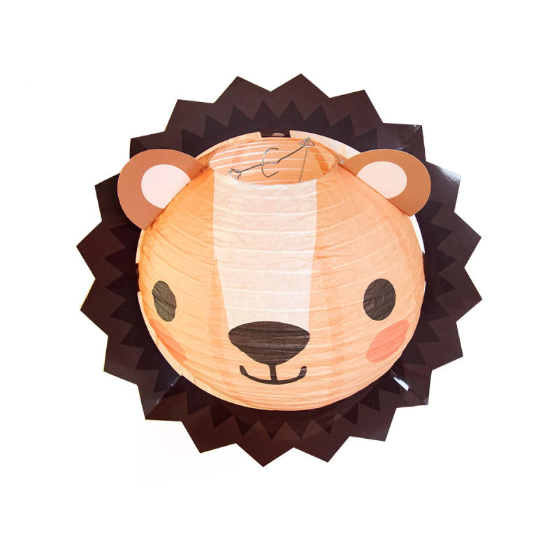 Description Picture 3 of item1pc Cute Animal Shape Paper Lanterns Tiger Lion Elephant Rabbit Safari Party Backdrop Hanging Decoration Kids Boy Birthday Decor