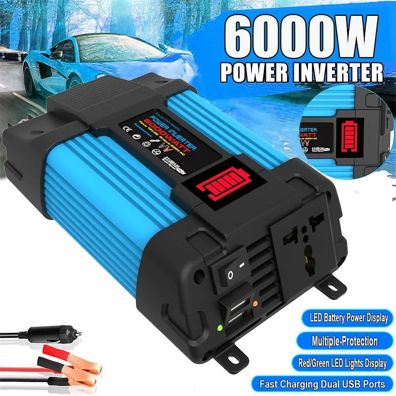 Description Picture 2 of item4000/6000W Inverter DC AC110/220V Car Voltage Converter Charger Adapter Dual USB Voltage Transformer Power Modified Sine Wave