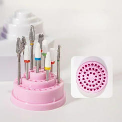 48 Holes Nail Drill Bit Holder Manicure Milling Cutter Stand Display Container Nail Drill Bits Organizer Nail Tools Accessories