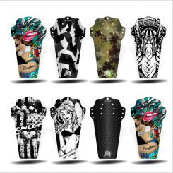 1/2PCS Bicycle Fenders Road Mountain Bike Mudguard Carbon Fiber Pattern Bike Fender Front/Rear Tire Mud Guards Cycling Accessory