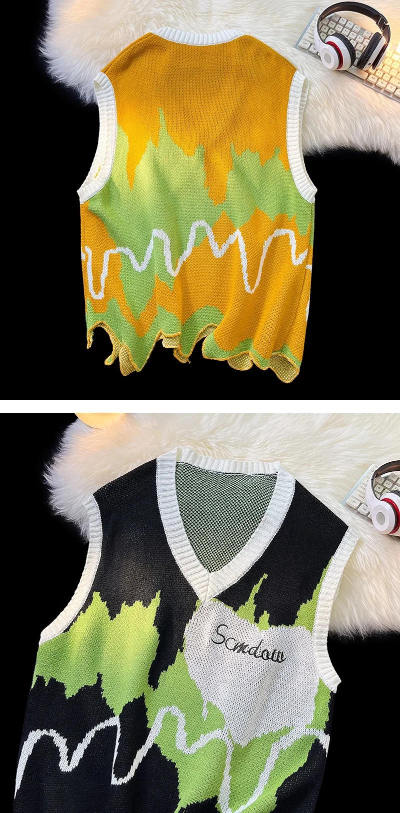 Description Picture 5 of itemAutumn and winter new men's knitted vest vest sleeveless port wind leisure high quality goods enough