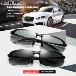 Polarized Sunglasses Men's Photochromism Square Sun Glasses Outdoor Fishing Night Driving Eyewear UV400