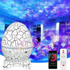 Starry Projector Night Light Dinosaur Egg LED Ambient Lighting Bluetooth Speaker USB Plug-in Remote Control for Children Gift