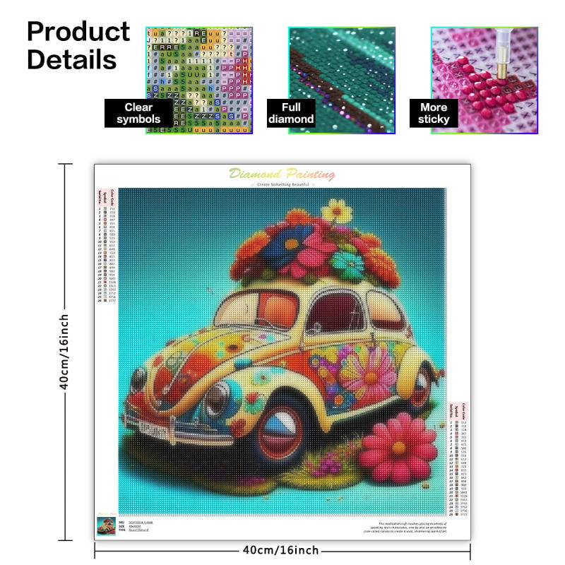Description Picture 4 of itemGATYZTORY 5D DIY Diamond Painting Car Landscape Cross Stitch Kits Full Drill Rhinestones Diamond Embroidery Flower Wall Decor