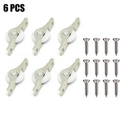 Roller Wheel Accessories Pulley For Door For Kitchen Plastic+stainless Steel With Bracket With Nylon Roller With Screws