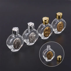 Empty Holy Water Bottle With Lid Clear Glass Praying Supplies For Home Church Christian Baptism Religious Gift