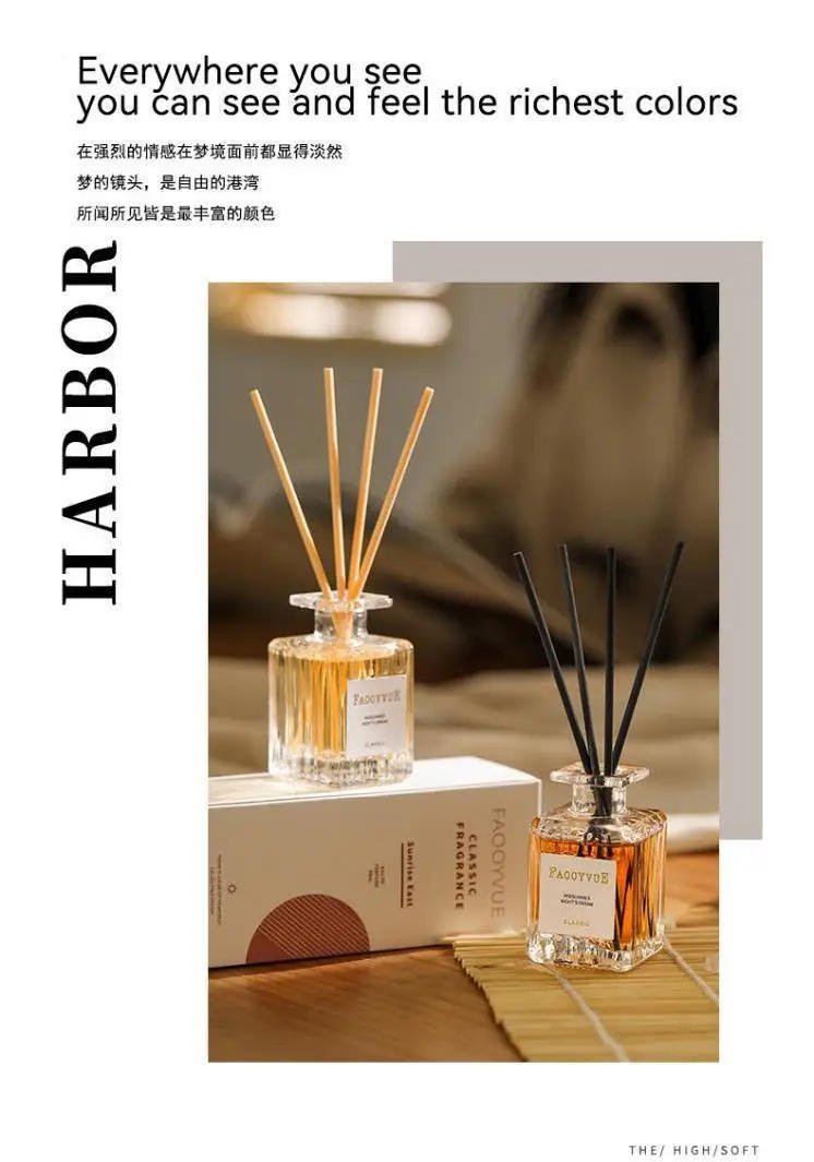 Description Picture 4 of itemRomantic Manor Perfume Flameless lavender Ebony agarwood Aromatherapy Oil Lasting Indoor Freshness Reed Diffuser Fragrance
