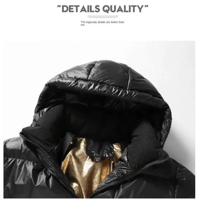 Description Picture 5 of itemHigh Quality Luxury Men's Winter Fashion Casual Thicken Jacket Cotton Parka Coats Hooded Windproof Warm Plus Trend Men Clothing