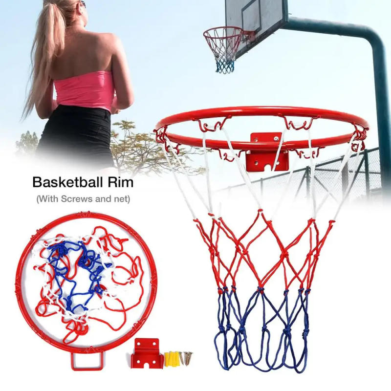 Description Picture 2 of item32cm Hanging Basketball Wall Mounted Goal Hoop Rim Net Sport Net Indoor And Outdoor Basketball Wall Hanging Basket Net