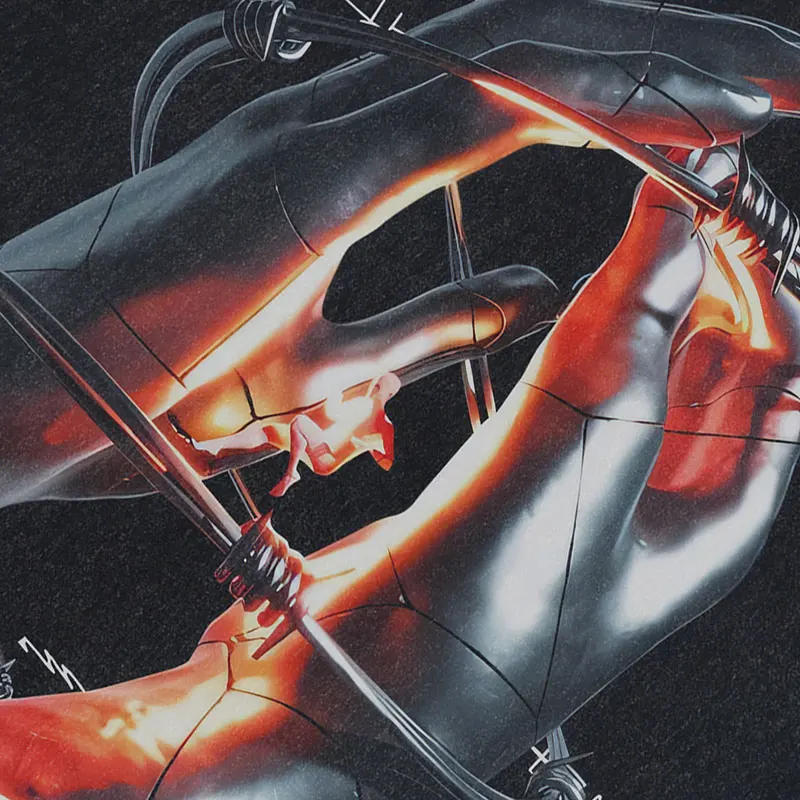 Description Picture 5 of itemVintage Black Tank Tops Streetwear Hip Hop Robot Hand Graphic Print Sleeveless Oversized Tshirt Vest 2024 Harajuku Washed Shirts